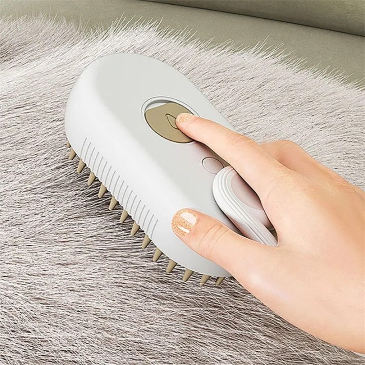 3-in-1 Steam Brush for Pets | Electric Comb with Spray