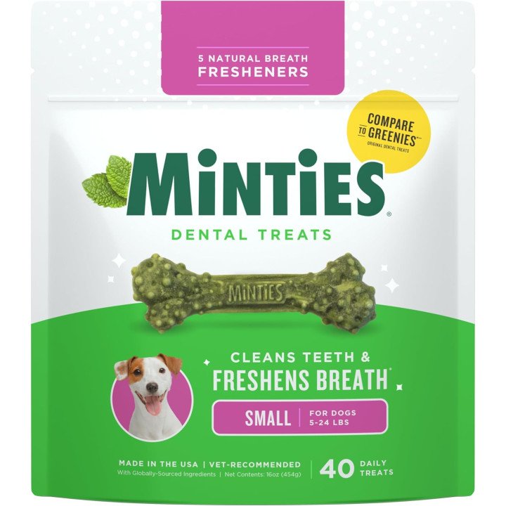 Minties VetIQ Dental Treats for Dogs – Fresh Breath & Anti-Tartar