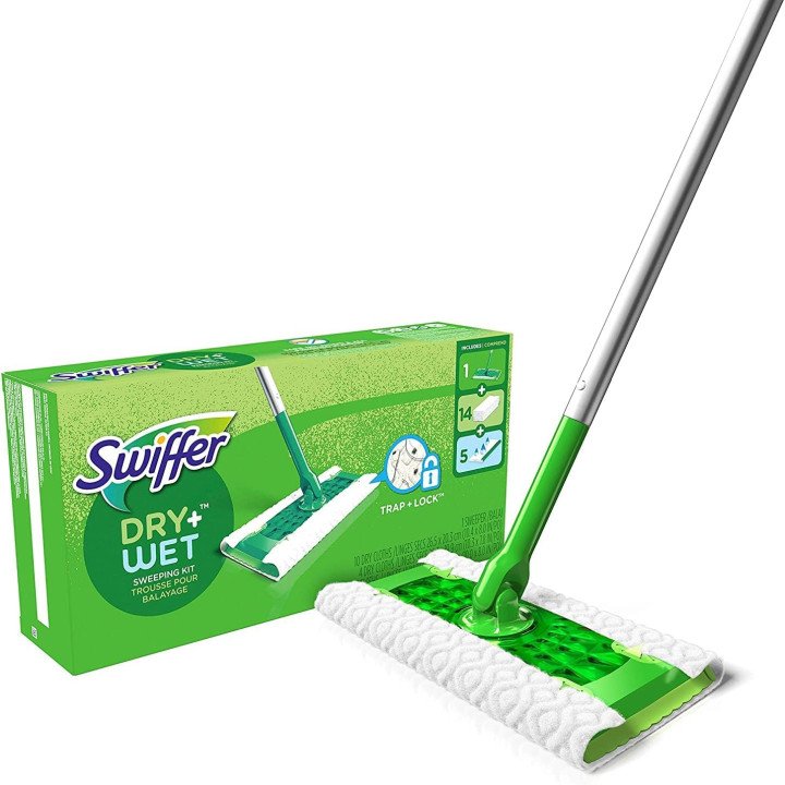 Swiffer Sweeper 2-en-1 | Kit de Nettoyage Sol Sec & Humide Multi-Surfaces