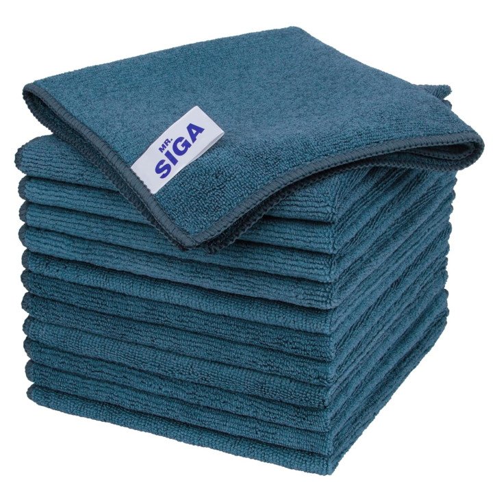 MR.SIGA Microfiber Cloths – Multi-Purpose, Streak-Free Cleaning