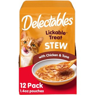 Hartz Delectables Stew Chat – Friandises Humides Thon & Poulet