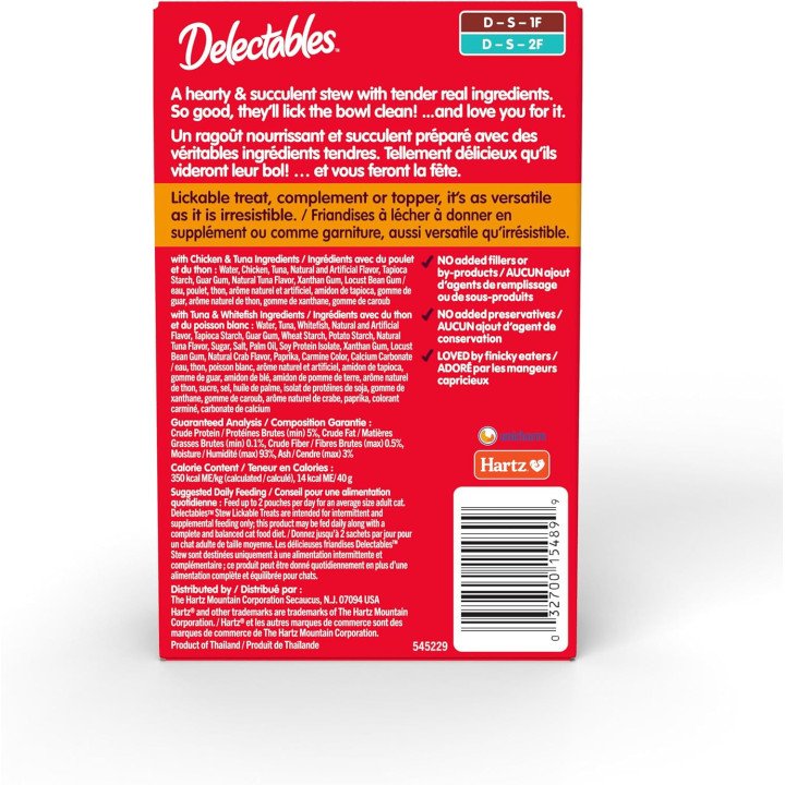Hartz Delectables Stew Chat – Tuna and Chicken Wet Treats
