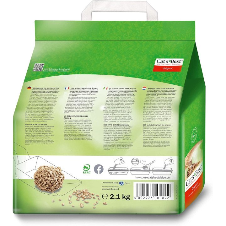 Cat’s Best Oko Plus Cat Litter – Natural and Odor-Resistant