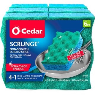 O-Cedar Scrunge Éponge – Nettoyage Non Rayant Multi-Usage