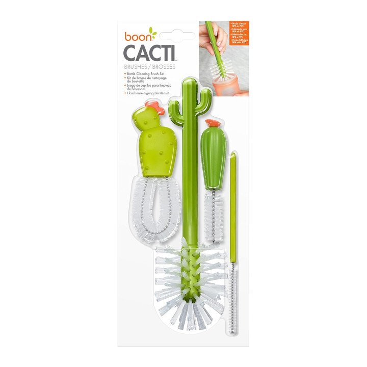 4-in-1 Cactus Bottle Brush – Baby Cleaning Kit