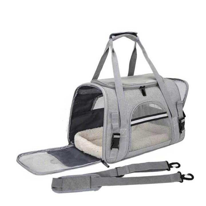 Sac de Transport Pliable Chat & Petit Chien | Transport Doux Portable