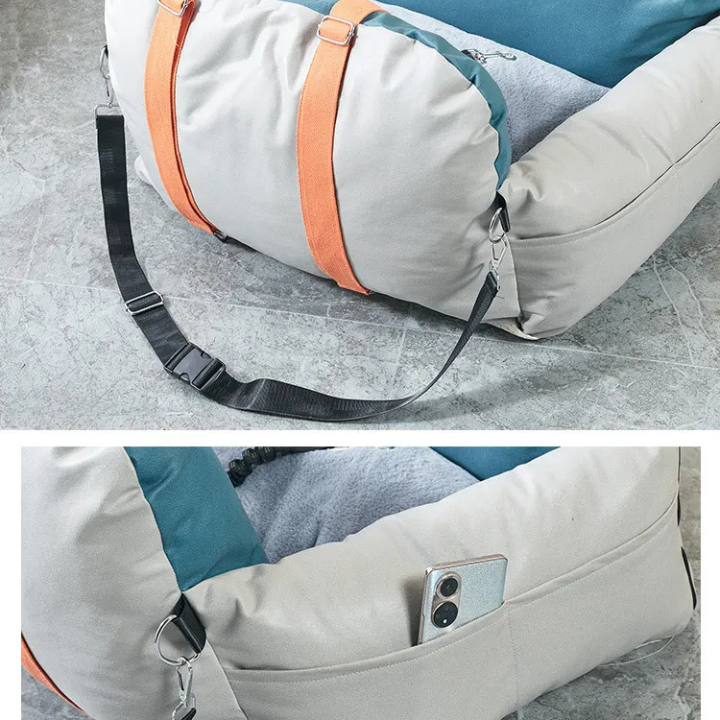 Sac animal imperméable simili cuir | Sacoche / Siège de sécurité pour petits animaux