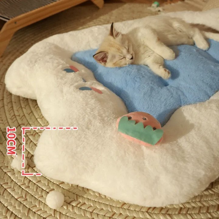 Coussin Chat Winter Warm | Nid Universel 4 Saisons | Matelas Chat Confort