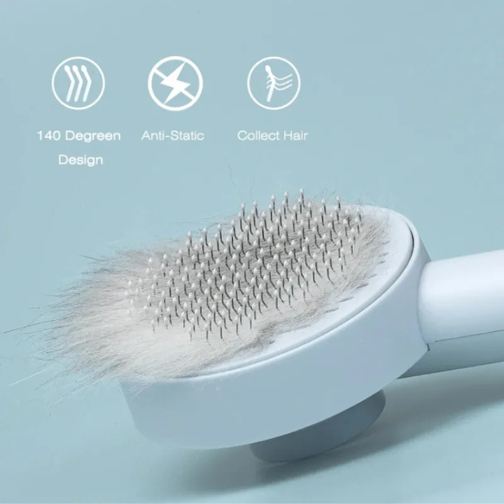 Brosse Aiguille Auto-Nettoyante pour Animaux | Peigne et Massage Chien Chat