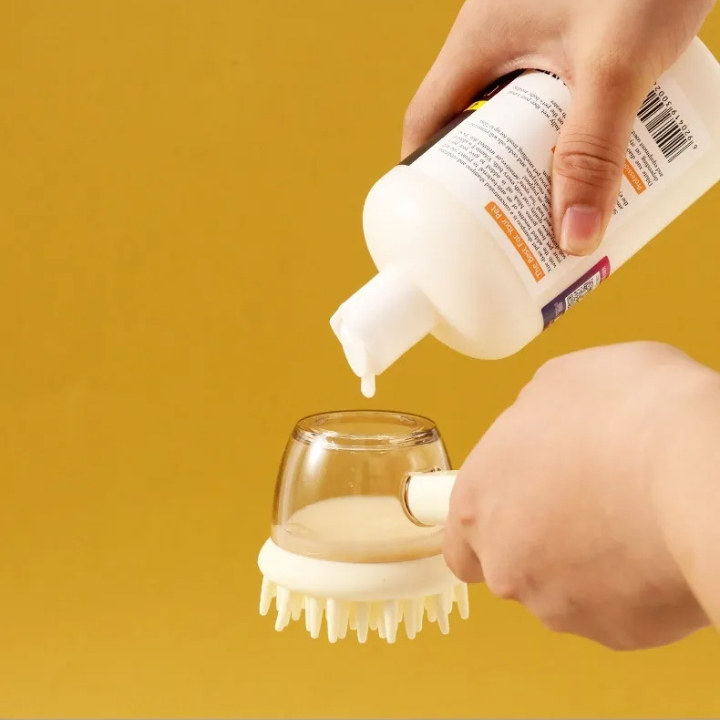 Brosse Bain 3‑en‑1 pour Animaux | Douche, Massage & Démêlage