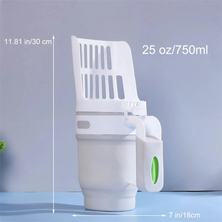 Pelle Tampon Litière Chat 2-en-1 | Nettoyeur Auto-Nettoyant avec Sacs