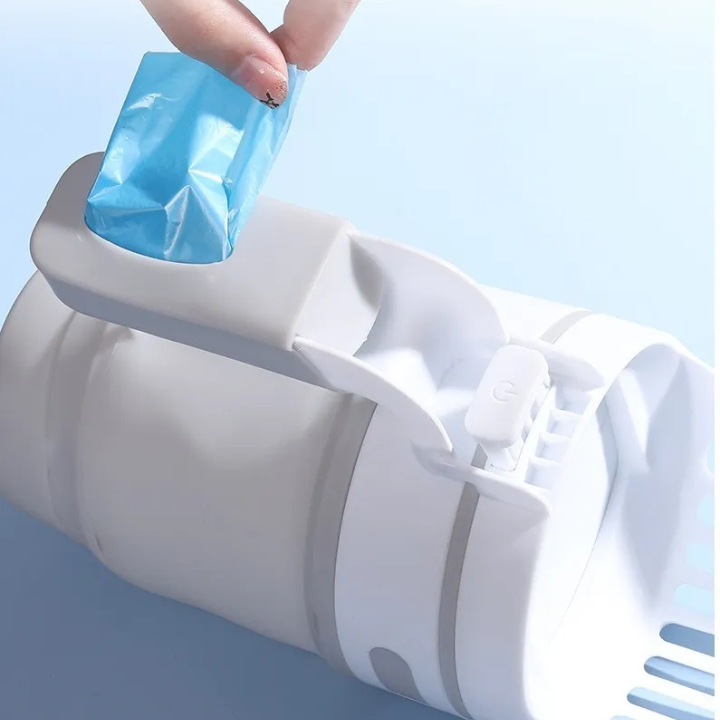 Pelle Tampon Litière Chat 2-en-1 | Nettoyeur Auto-Nettoyant avec Sacs