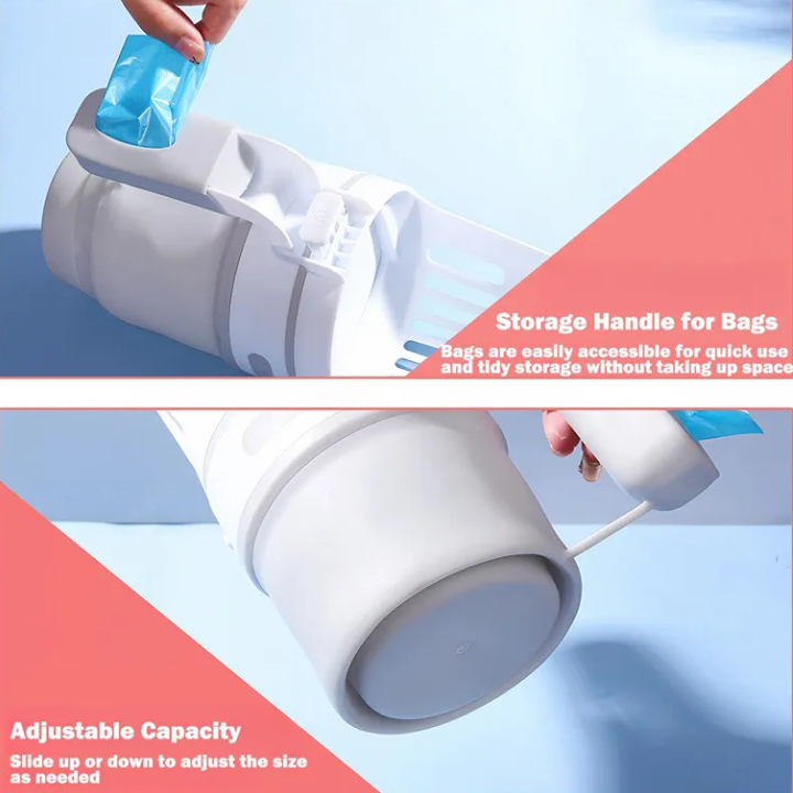 Pelle Tampon Litière Chat 2-en-1 | Nettoyeur Auto-Nettoyant avec Sacs