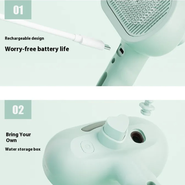 Make grooming your pet easy with our spray comb. Gently detangles, hydrates, and removes loose hair.