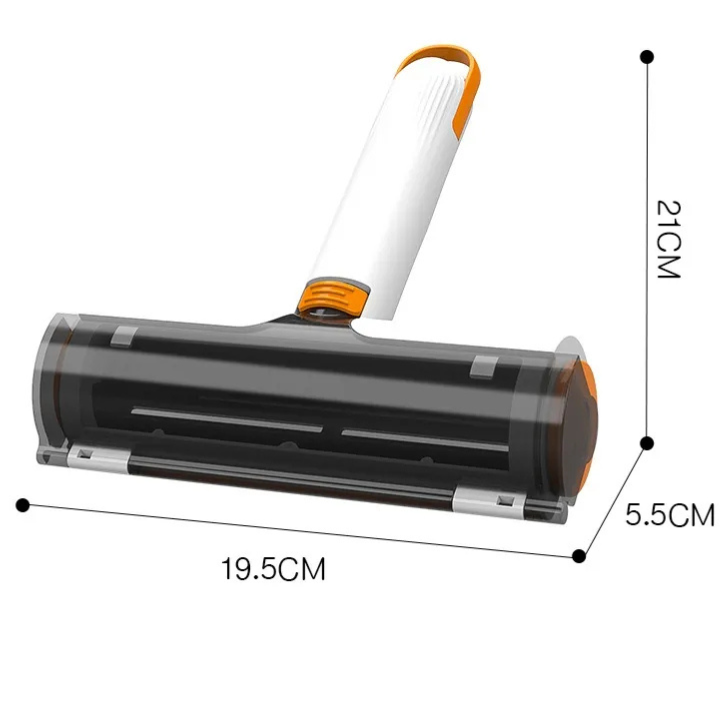 Rouleau Anti-Poils d'Animaux 2 en 1 – Brosse Portable et Lavable