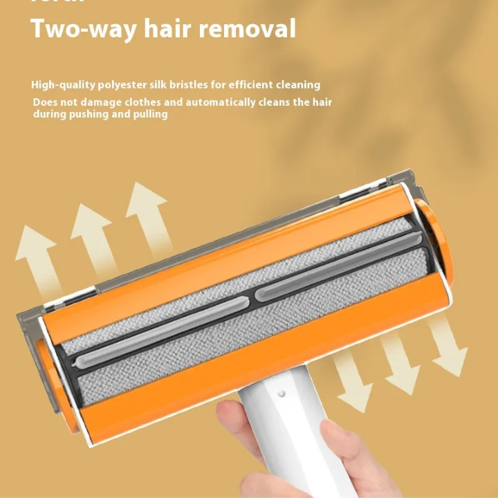 Rouleau Anti-Poils d'Animaux 2 en 1 – Brosse Portable et Lavable