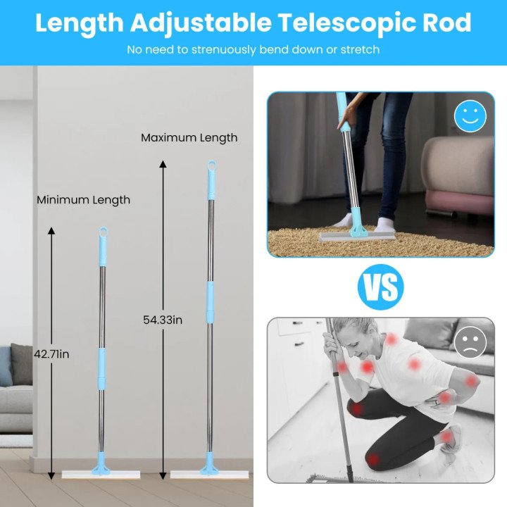 Telescopic Pet Hair Rake | Clean Sofa, Carpet and Clothes