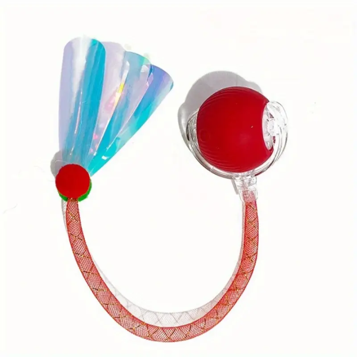 Interactive Cat Ball – Red with Dragonfly Tail