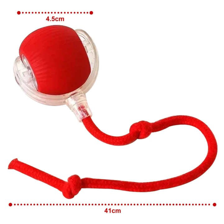 Interactive Cat Ball – Red with Dragonfly Tail