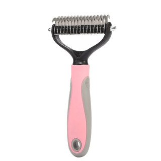 Brosse Double-Face Animaux | Peigne Inox Chien et Chat – Démêlage et Réduction Mue