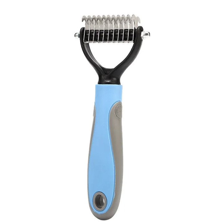 Brosse Double-Face Animaux | Peigne Inox Chien et Chat – Démêlage et Réduction Mue