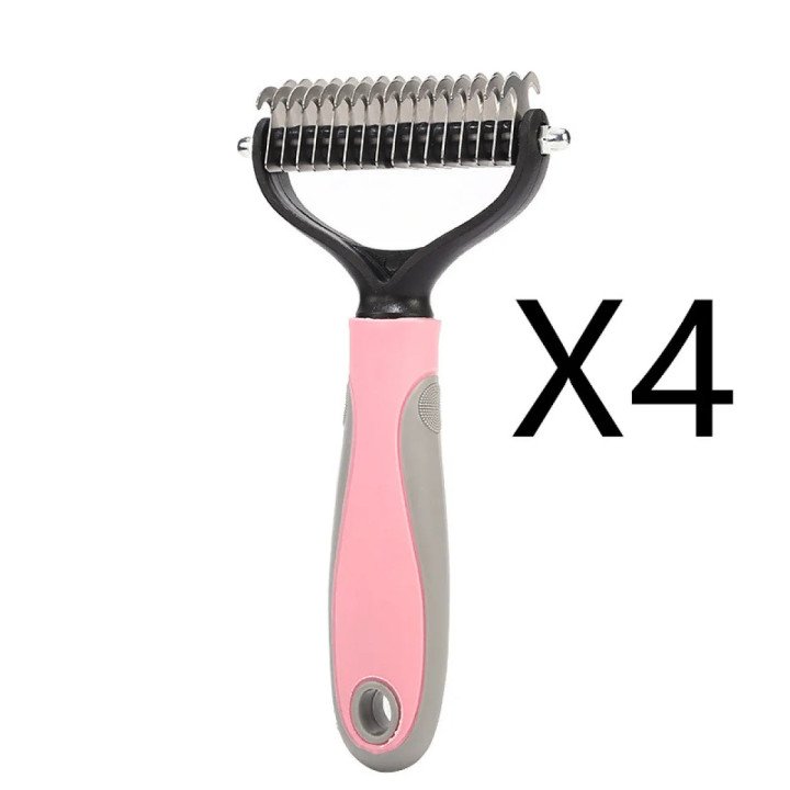 Brosse Double-Face Animaux | Peigne Inox Chien et Chat – Démêlage et Réduction Mue