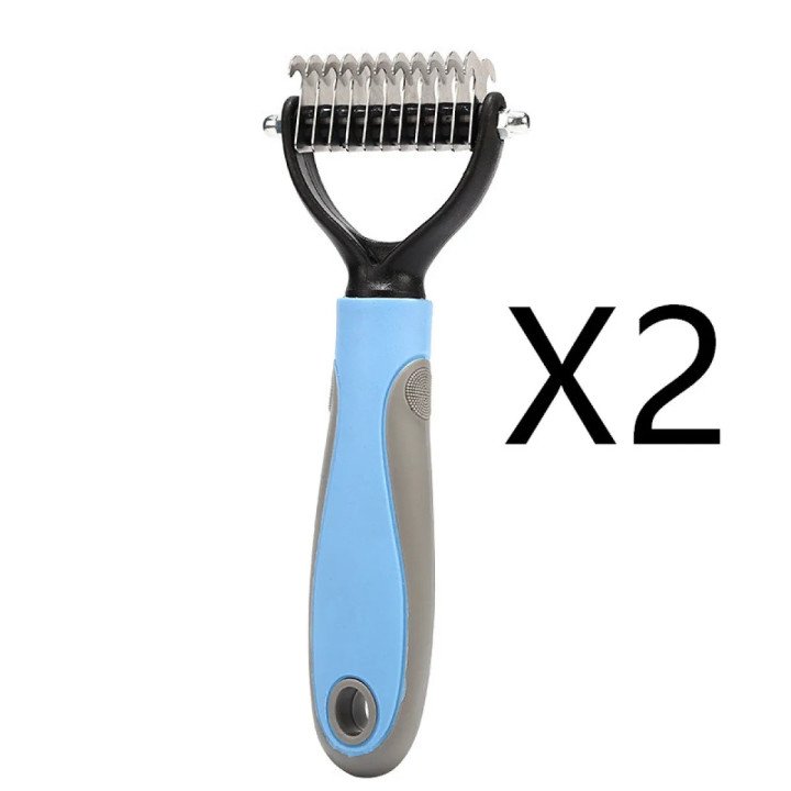 Brosse Double-Face Animaux | Peigne Inox Chien et Chat – Démêlage et Réduction Mue