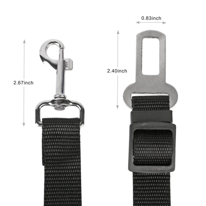 Ceinture de Sécurité Chien & Chat Voiture | Laisse Réglable Nylon