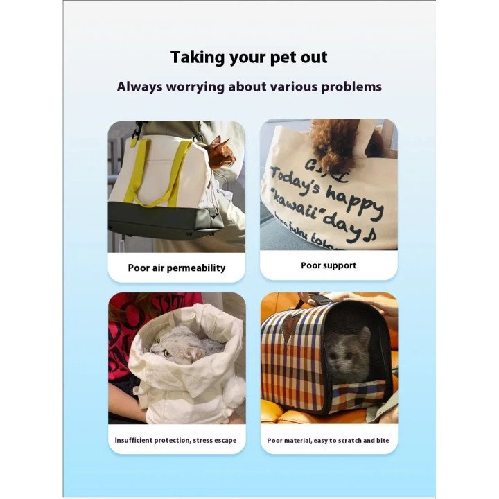Sac Bandoulière Respirant Chat | Transport Confortable et Ventilé