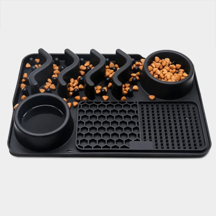 Tapis de Léchage Chien Silicone | Multifonction Slow Feeder et Bien‑être