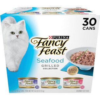 Fancy Feast Grilled Seafood 30 Cans | Premium Wet Cat Food