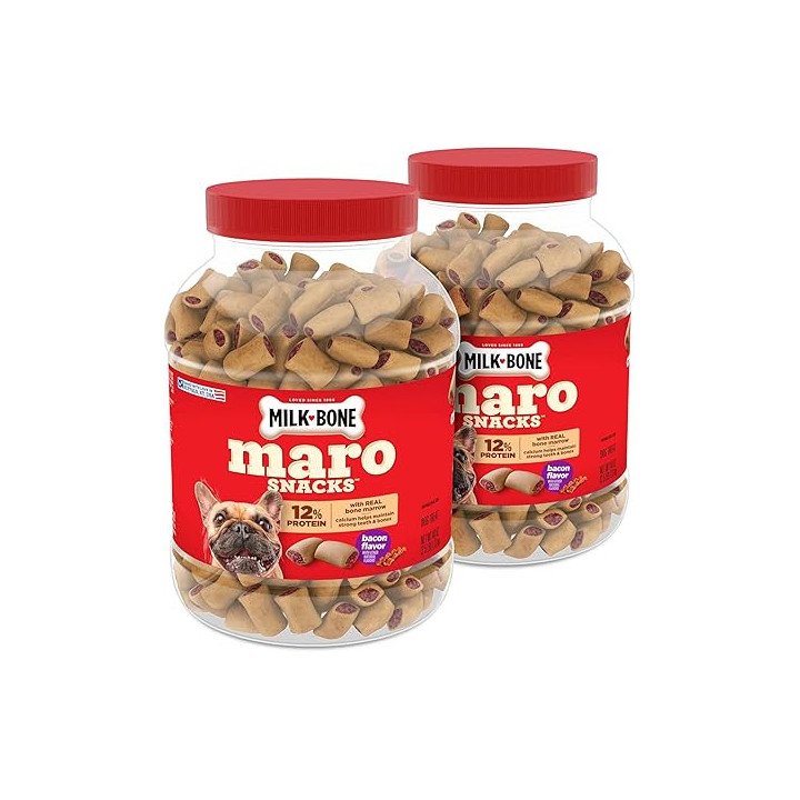 Milk-Bone MaroSnacks – Friandises Croquantes pour Chiens avec Moelle Osseuse