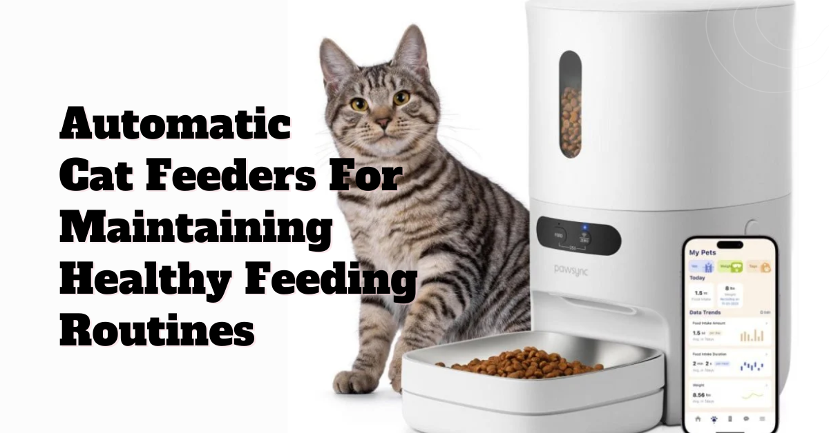 Automatic cat feeders for maintaining healthy feeding routines